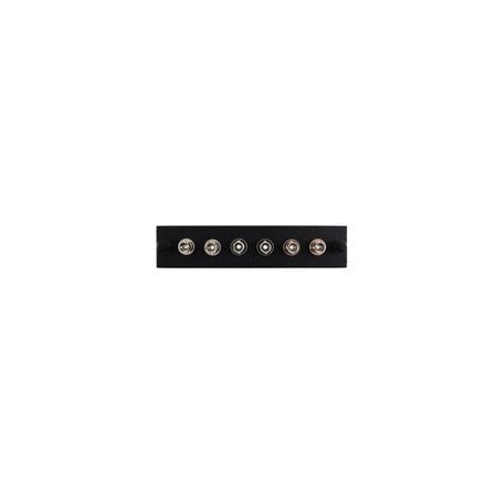 Cable Wholesale LGX Compatible Adapter Plate featuring a Bank of 6 Singlemode ST Connectors, Black Powder Coat 68F3-00360